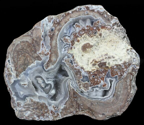 Crystal Filled Dugway Geode (Polished Half) #67514